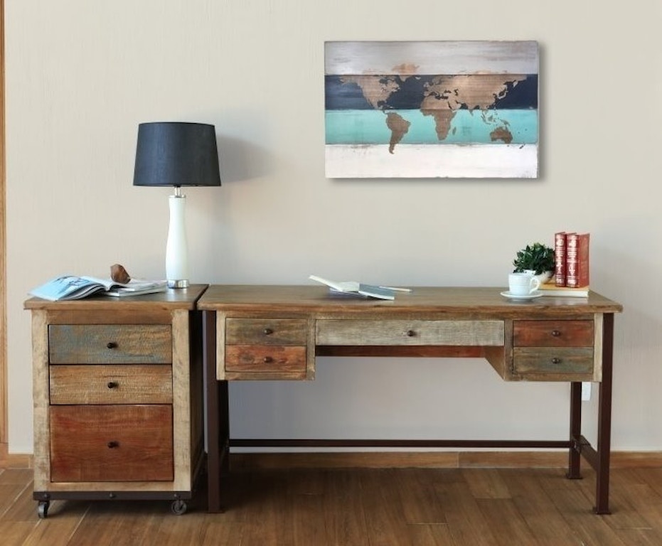 International Furniture Direct Home Office Writing Desk Reclaim