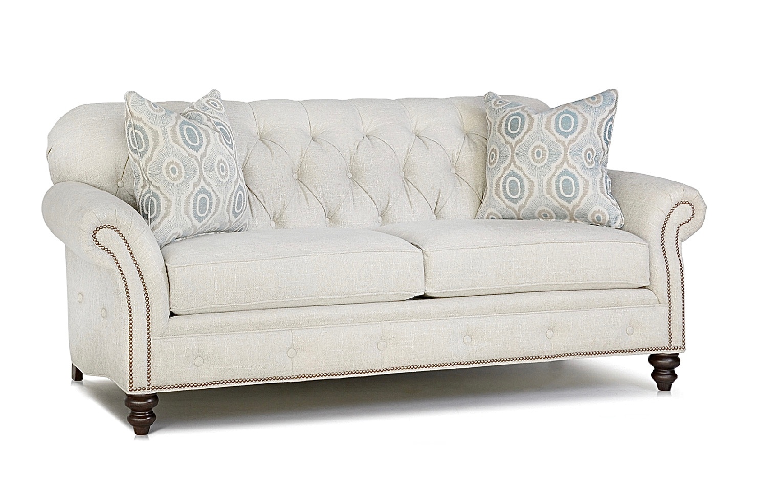 Smith Brothers Three Cushion Sofa Fabric or Leather 396-10