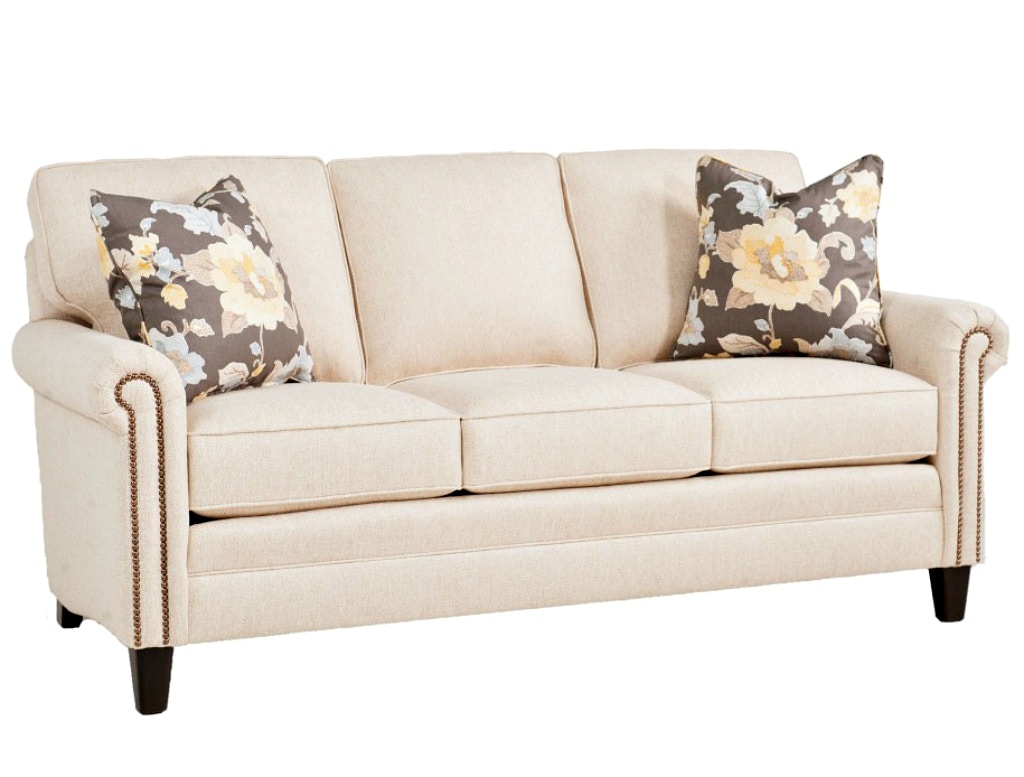 Smith Brothers Mid-Size Three Cushion Sofa Fabric or Leather 234-11