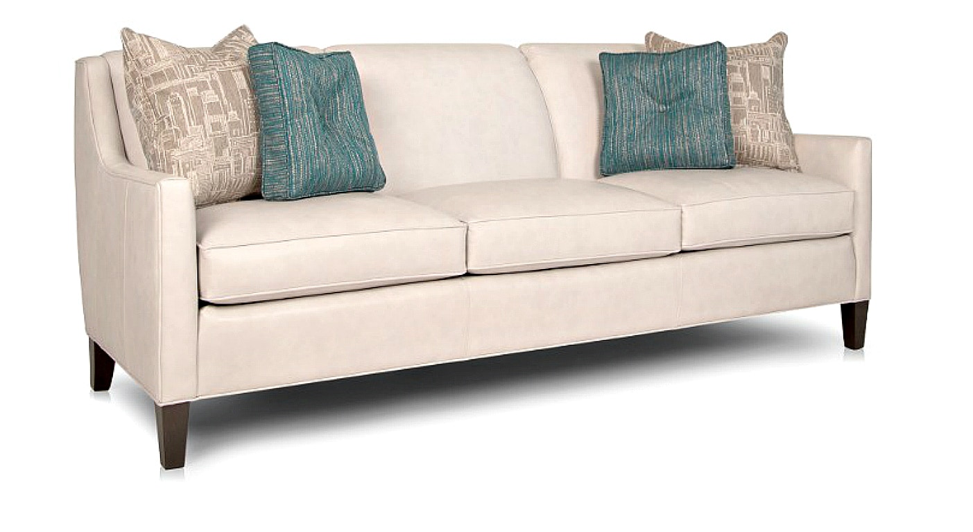 Smith Brothers Three Cushion Sofa Fabric or Leather 248-10