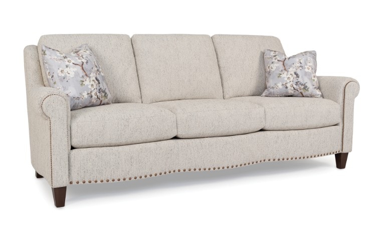 Smith Brothers Three Cushion Sofa Fabric or Leather 268-10