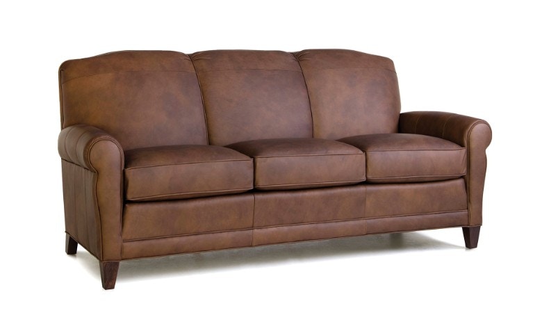 Smith Brothers Three Cushion Sofa Fabric or Leather 374-10