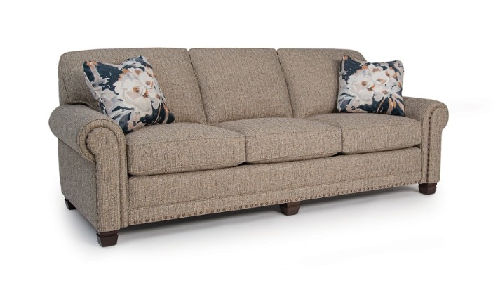 Smith Brothers Three Cushion Sofa Fabric or Leather 393-10