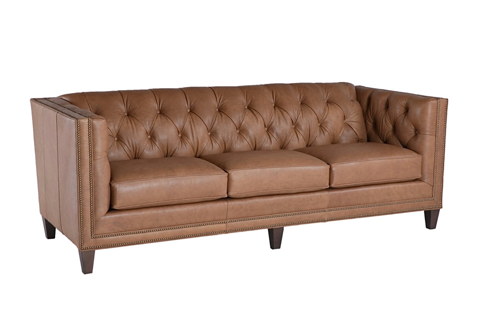 Smith Brothers Three Cushion Sofa Fabric or Leather 243-10