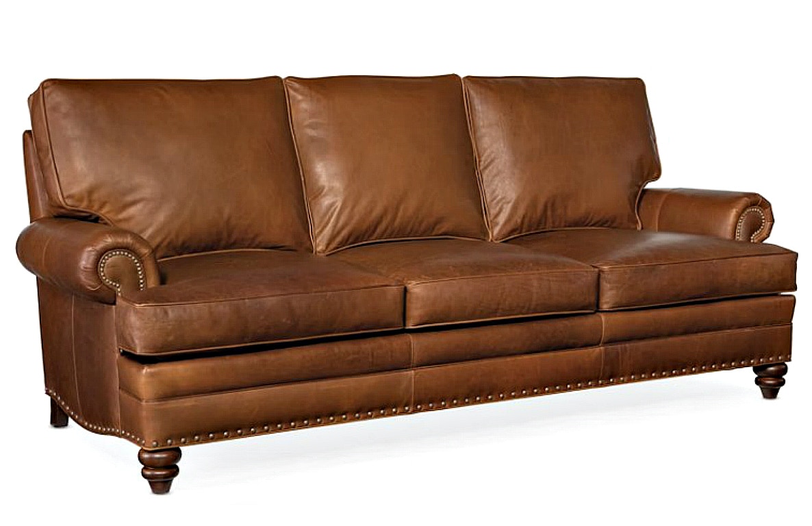 Bradington Young Hoff Stationary Leather or Fabric Sofa 8-Way Tie 880-95