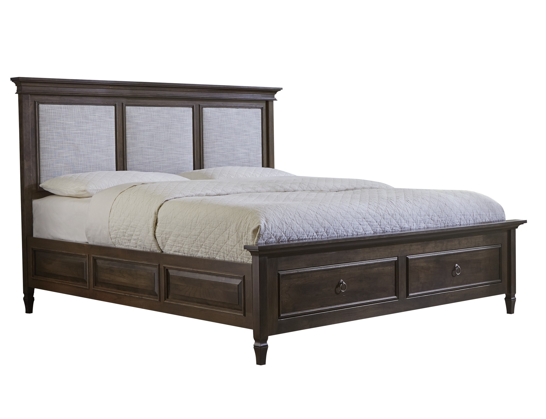 MAVIN Vineyard Haven Upholstered Bed with Drawers on End Vineyard Haven Upholstered Bed with Drawers on End