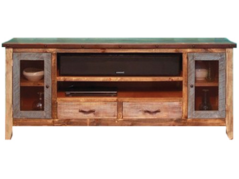 International Furniture Direct Home Entertainment Console TV 76 International Furniture Direct Console TV 76 Antique Multicolor 055876 - International Furniture Direct Home Entertainment Console TV 76