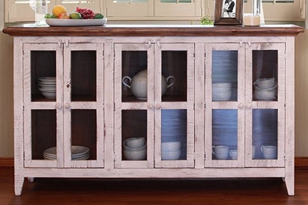 International Furniture Direct Living Room Console 71 W 6 Glass