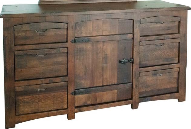 International Furniture Direct Bedroom Dresser 6 Drawer 1 Door