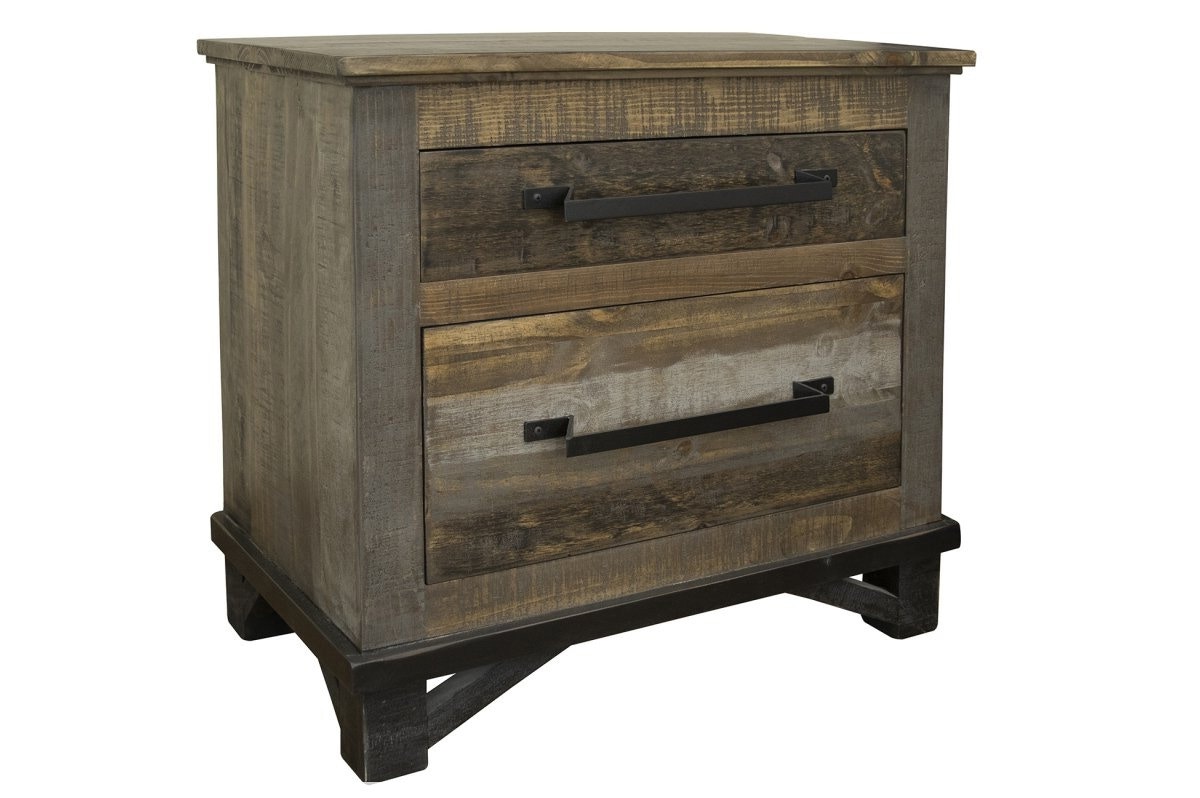 gray brown nightstand