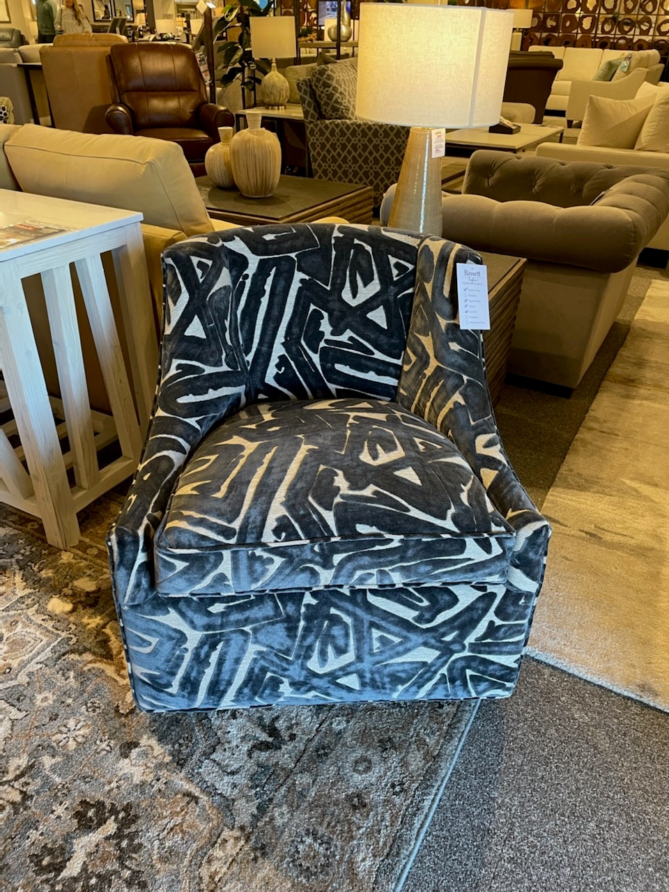 Bassett Sylva Swivel Chair 126205 Portland, OR Key Home Furnishings