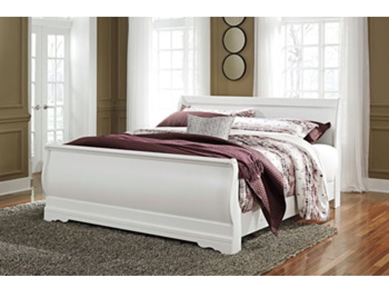 Ashley Anarasia King Sleigh Bed With Danessa Duvet Cover Set B129-78-76 ...