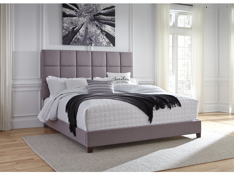 Ashley furniture grey upholstered shop bed