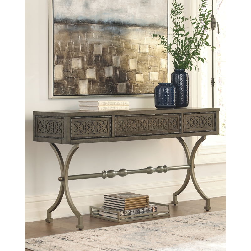 Ashley furniture sofa table with outlet stools