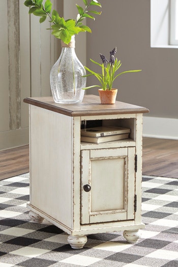 Chair side end table best sale with storage