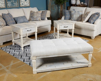 Ashley ottoman coffee deals table