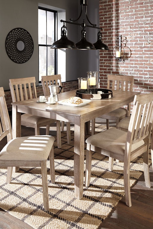 Ashley Mattilone Dining Room Table Set (7/CN) D484-425 - Portland ... Ashley Mattilone Dining Room Table Set (7/CN) D484-425 - Portland ...
