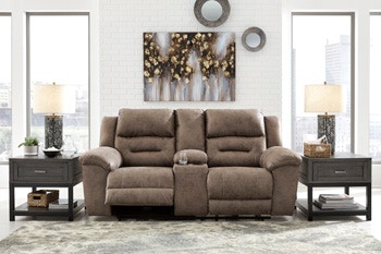 Ashley stoneland reclining console loveseat sale