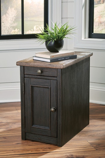 Chairside end table with deals usb ports & outlets