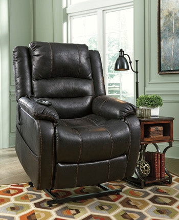 ashley yandel power lift recliner black