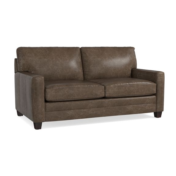 Bassett deals leather loveseat