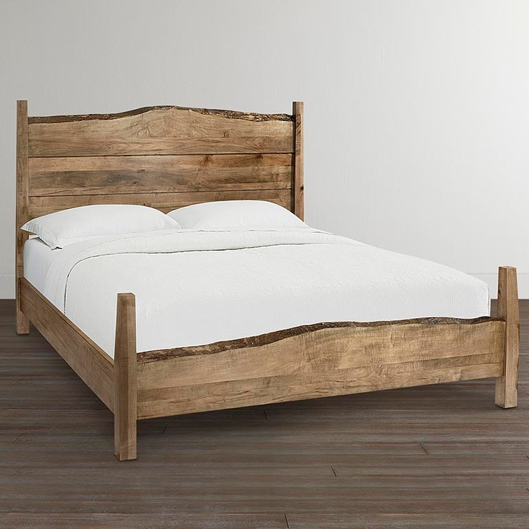 Bassett Bench Made Maple Queen Live Edge Panel Bed 2015 K159