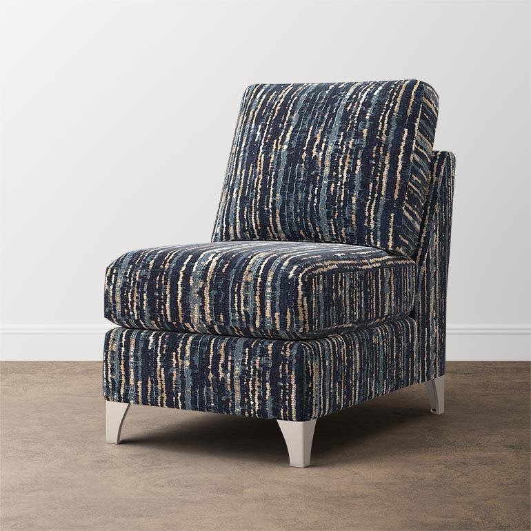 brown fabric arm chair