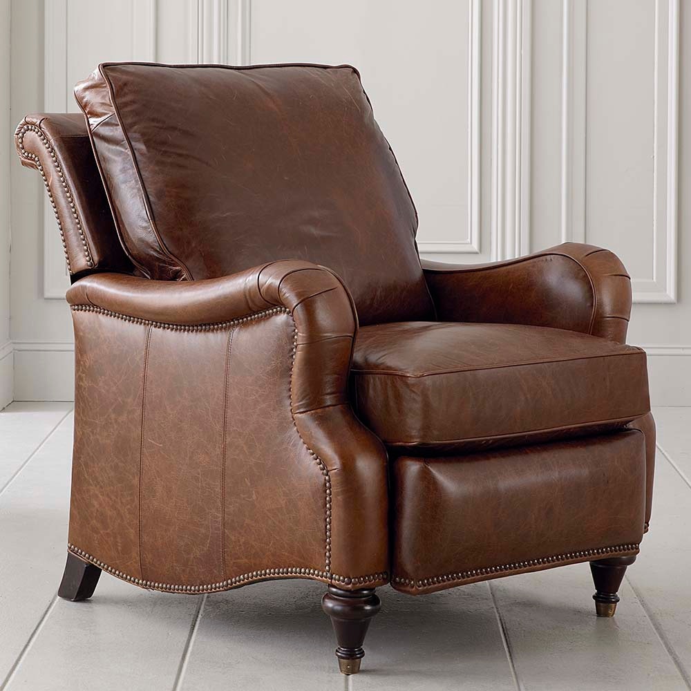 Bassett Oxford Leather Recliner 35443RL Portland, OR Key Home