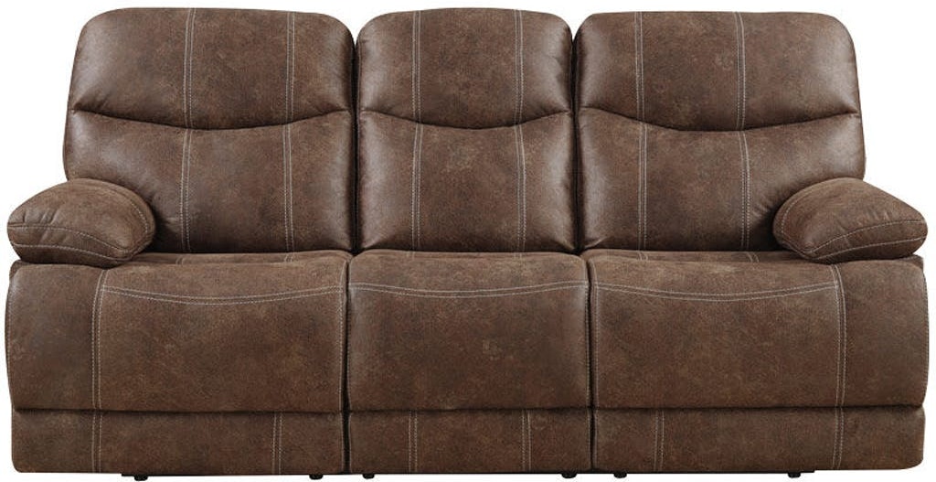 Motion Sofa Sanded Micro Brown