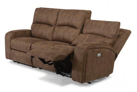 Flexsteel Rhapsody Fabric Power Reclining Sofa With Power Headrests ...