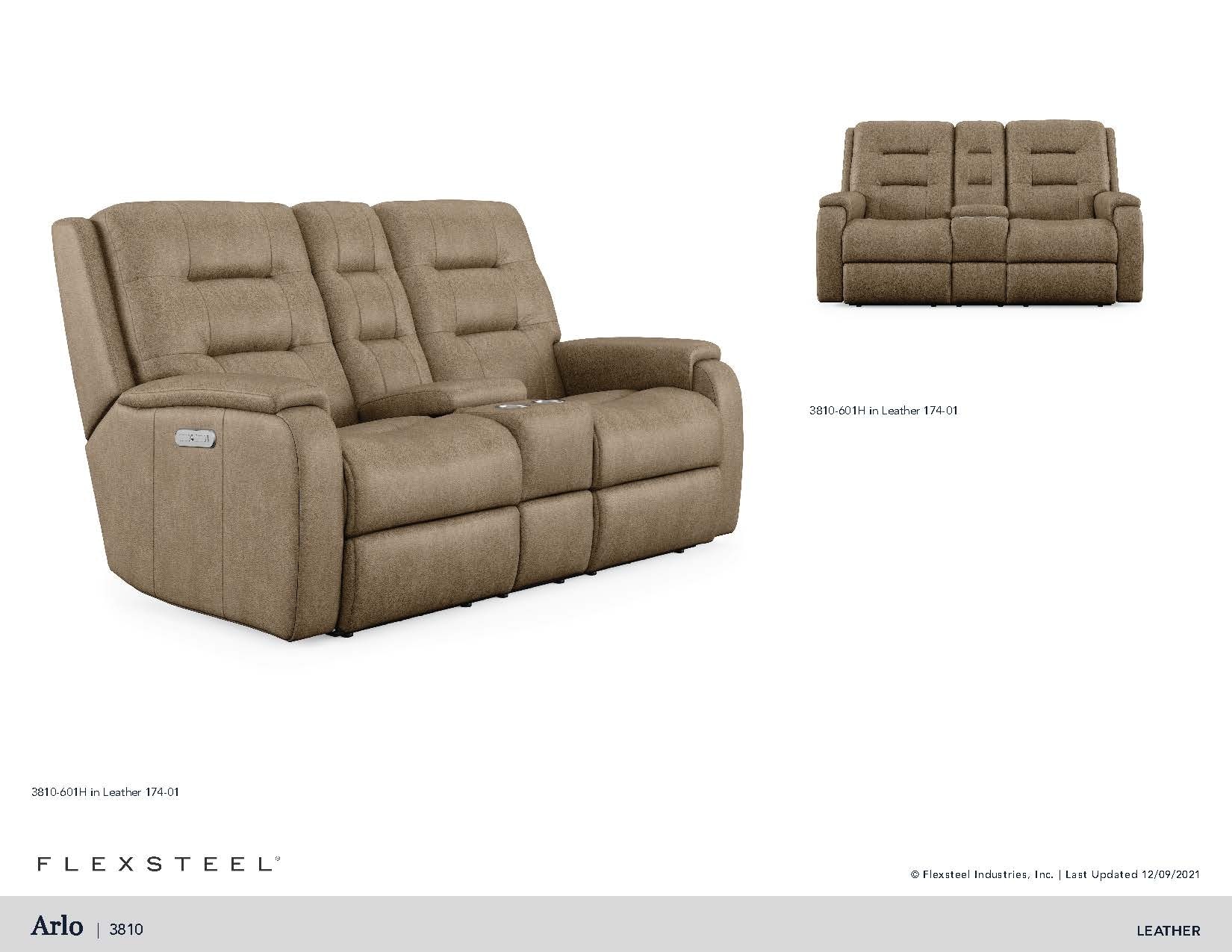 Flexsteel Arlo Power Reclining Loveseat With Console And Power ...