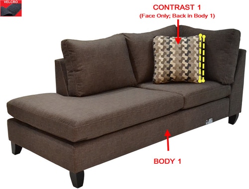 Stanton Lsf 1 Arm Oversized Chaise 19438l Portland Or Key Home Furnishings