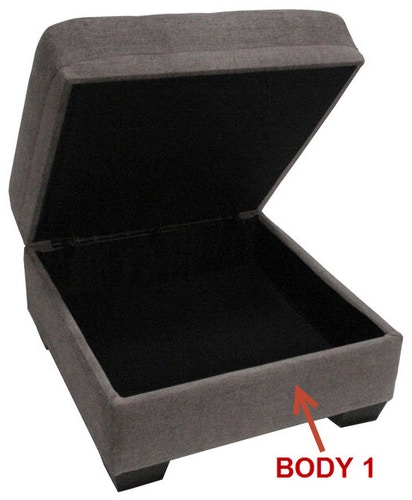 Stanton Furniture Sm. Sq. Storage Ottoman 70236