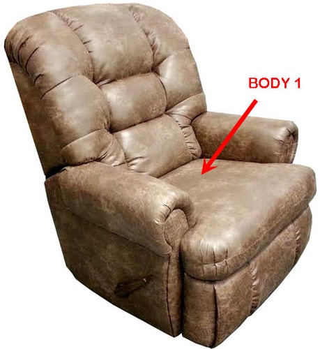 Big mans leather online recliner