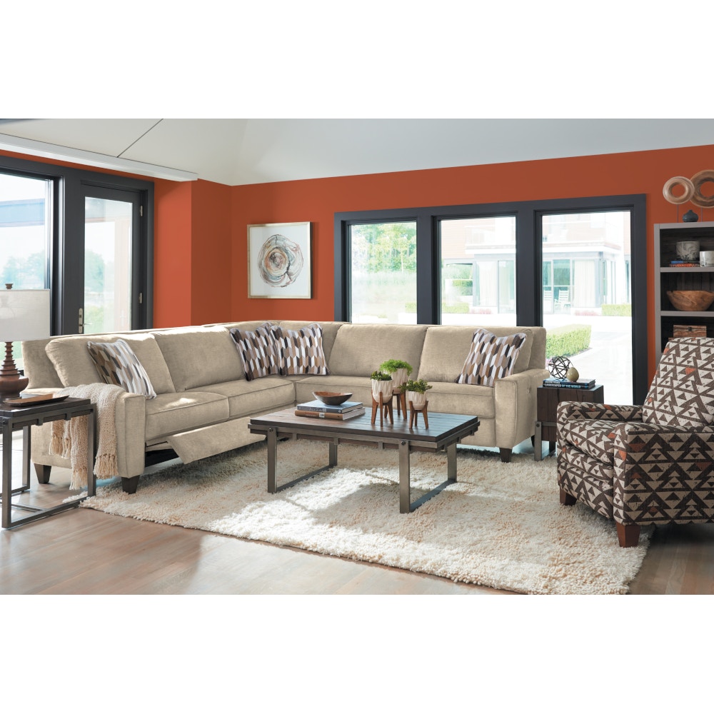 La Z Boy Living Room Edie Sectional 7 Watts Furniture Galleries Lagrange Ga