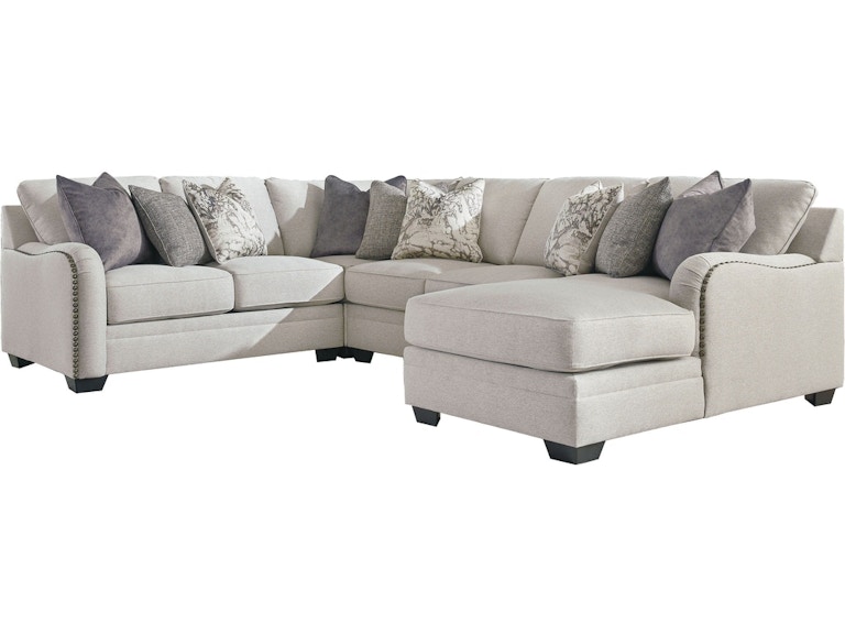 Benchcraft Dellara Chalk 4-Piece Sectional with Right Arm Facing Chaise 32101S6 SIK3214PC