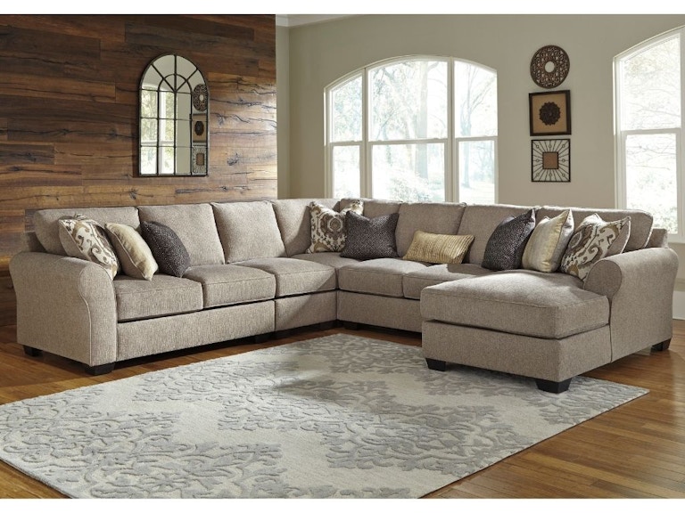 Benchcraft Pantomine 5-Piece Sectional with RAF Chaise 39122S4 SIK3915PC