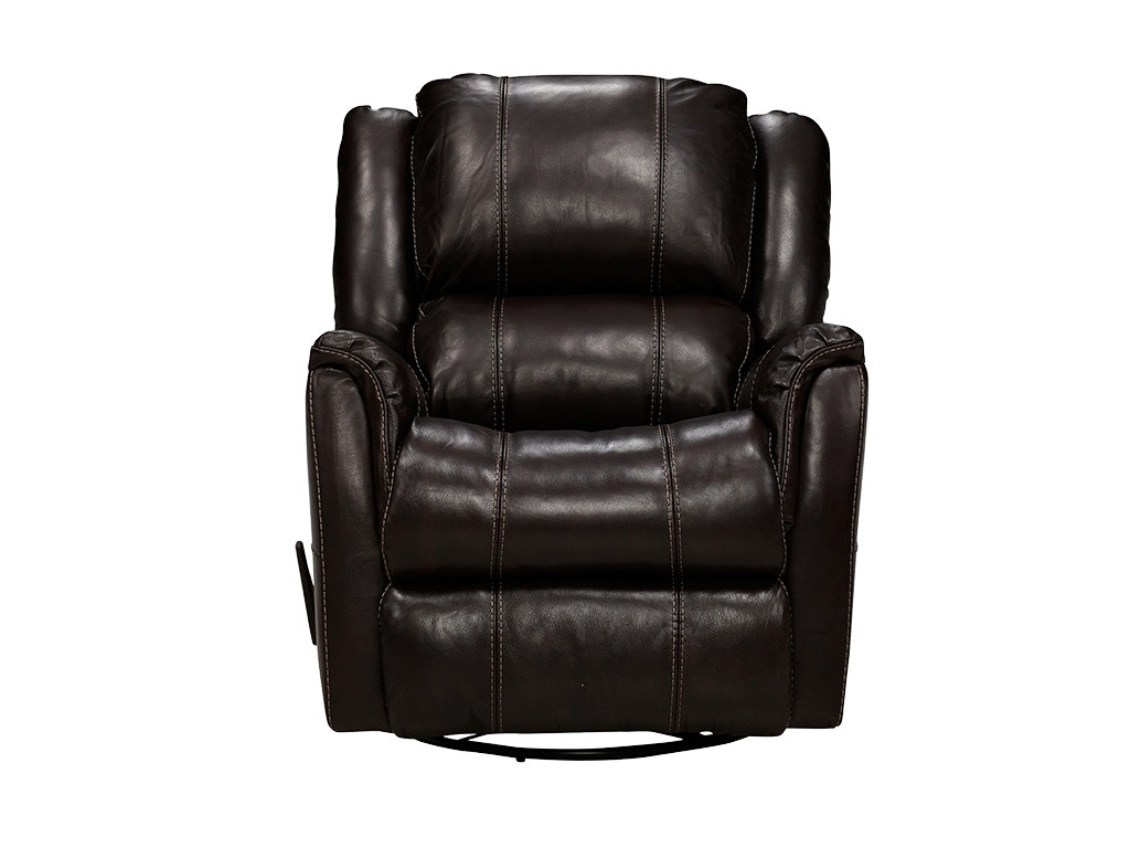 Huntington top grain leather glider outlet recliner