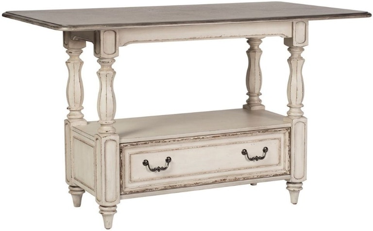 Liberty Furniture Magnolia Manor Counter Height Rectangle Storage Gathering Table 244-GT3660 LI244-GT3660