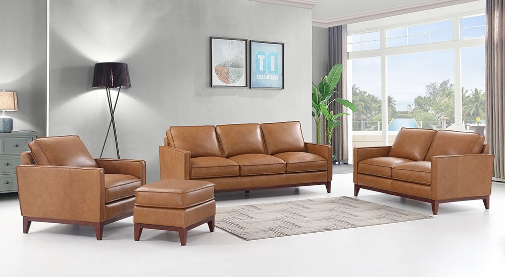 Leather Italia Newport Camel Leather Sofa 1669639403177137