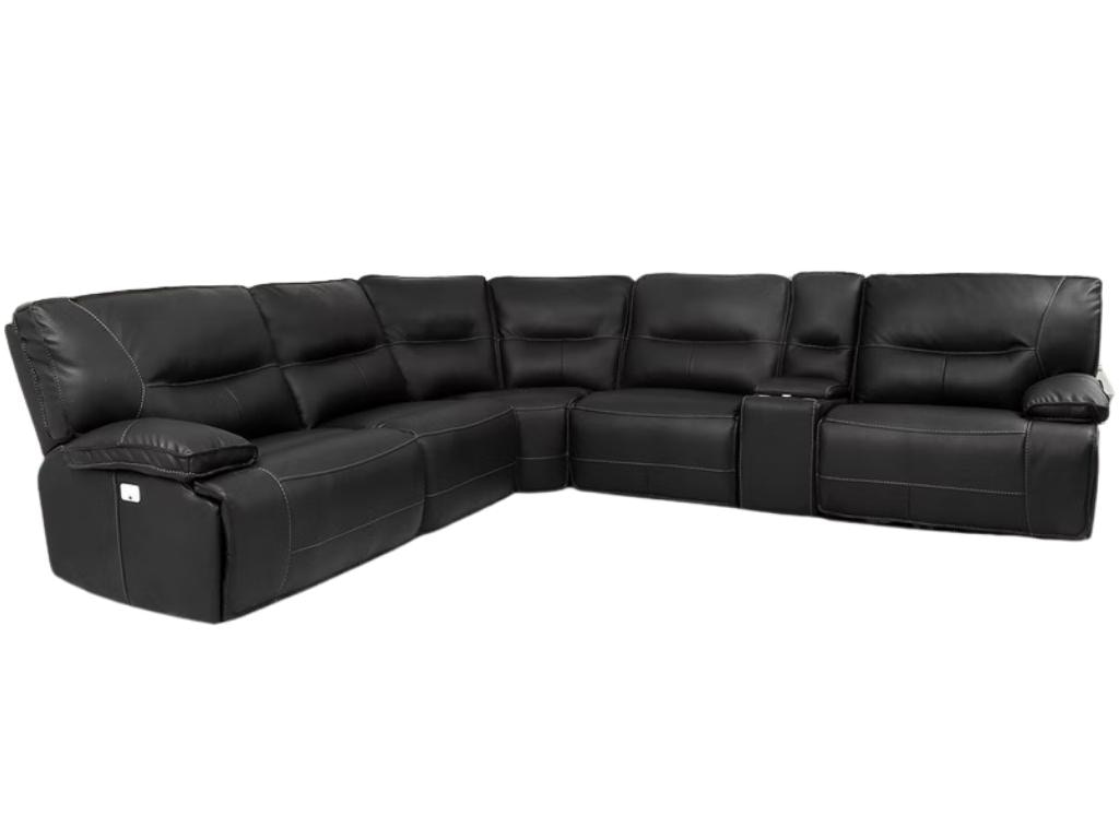 Small leather deals reclining sectional