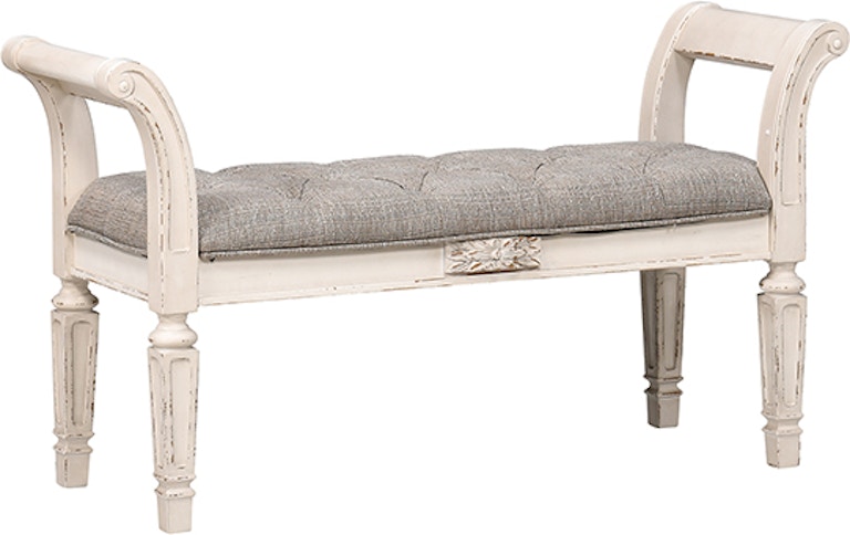 Signature Design by Ashley Realyn Antique White Accent Bench A3000157 417855391