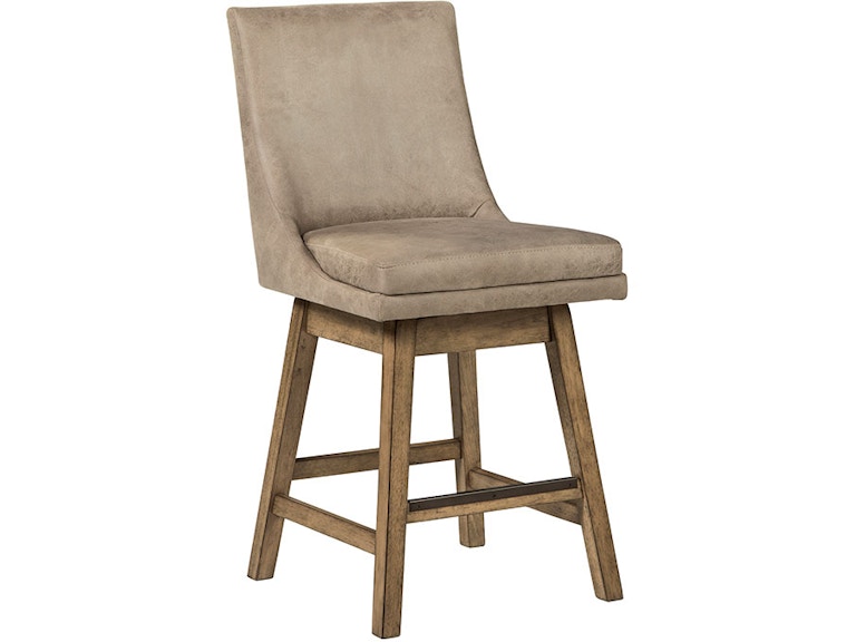 Signature Design by Ashley Tallenger Beige Counter Height Swivel Upholstered Bar Stool D380-524 526052505