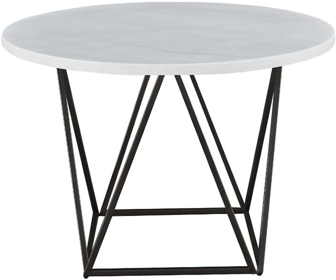 Steve Silver Ramona White Marble Top Round Dining Table RM440WT 564298256