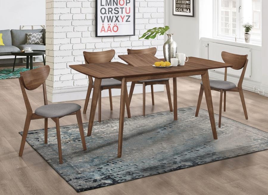  Alfredo 5-piece Butterfly Leaf Dining Set Natural Walnut 108080-S5