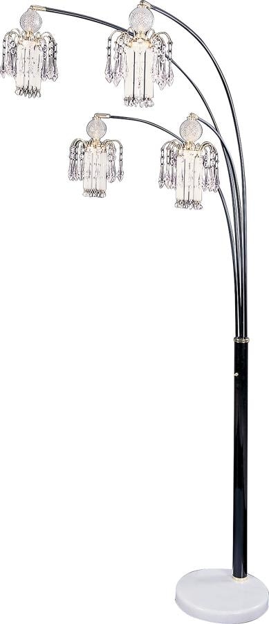 Coaster Table and Floor Lamps Maisel 91-inch Hanging Crystal Arc
