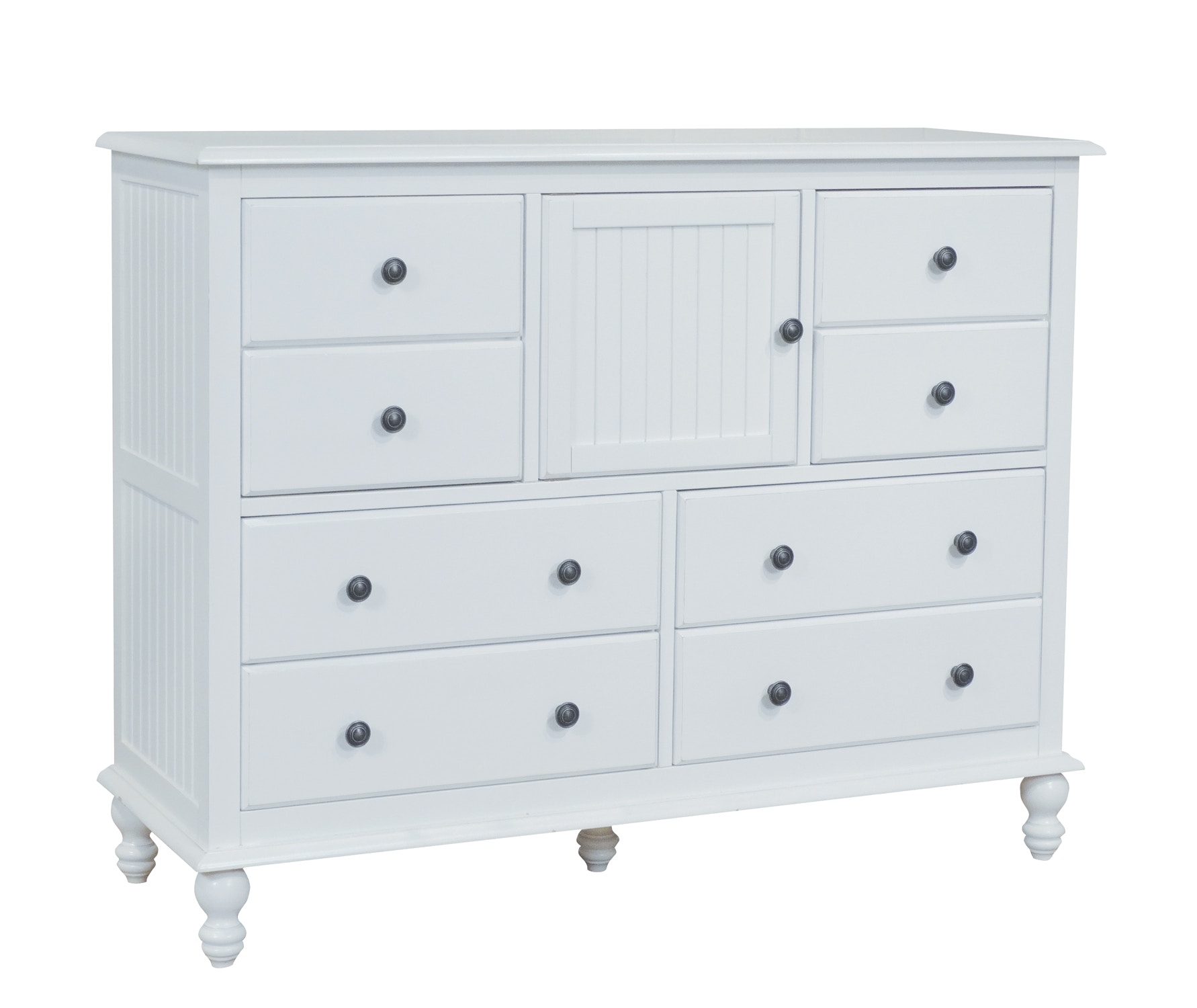 John Thomas Bedroom 8-Drawer / 1-Door Dresser in Beach White BD07