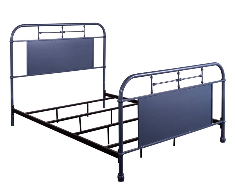 Liberty Furniture Queen Metal Bed- Navy 179-BR13HFR-N