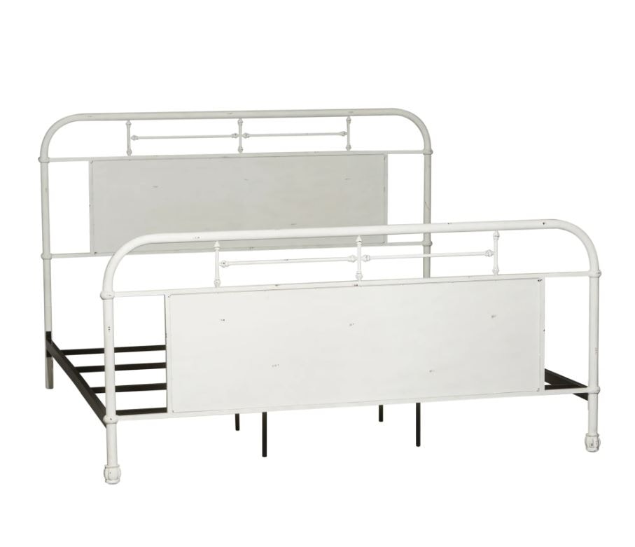Liberty Furniture Queen Metal Bed - Antique White 179-BR13HFR-AW