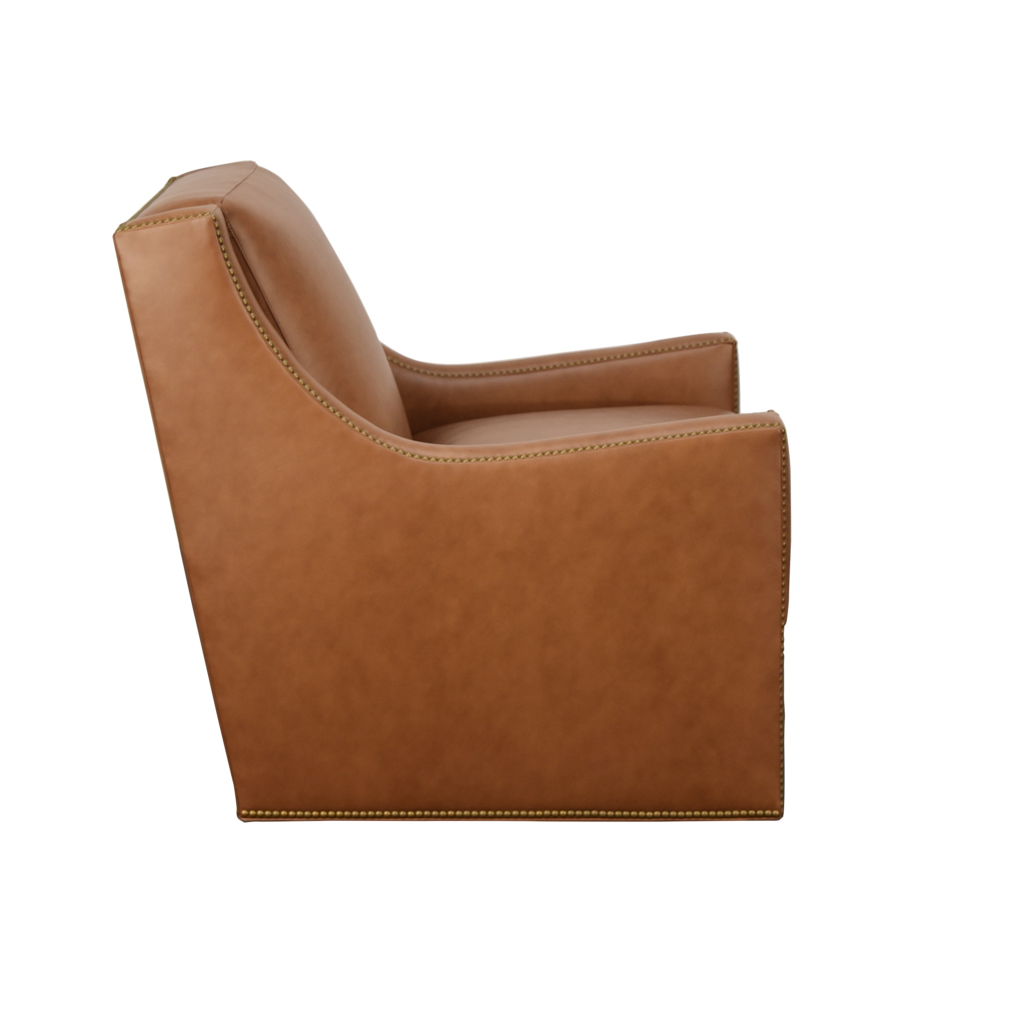 Hancock and Moore Living Room ROSEMONT LEATHER SWIVEL CHAIR